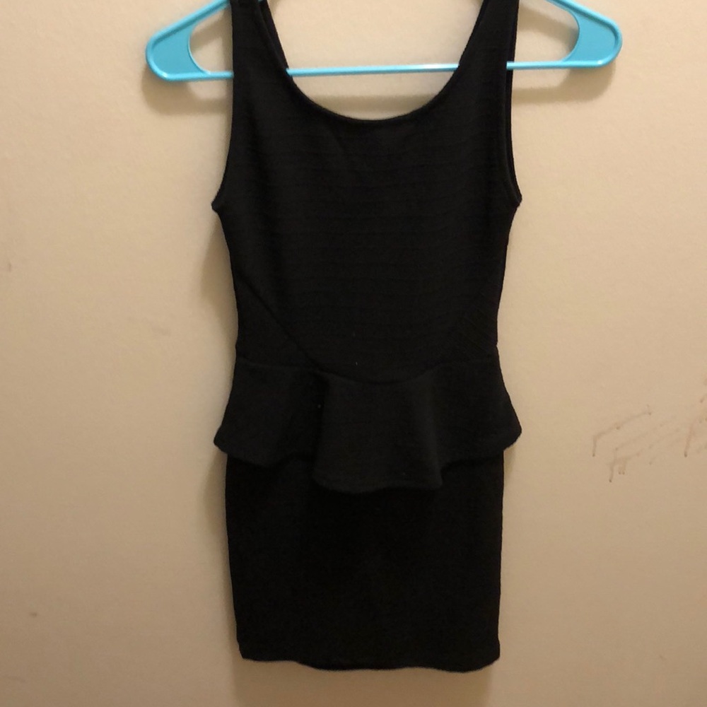 H&M Black Peplum Dress
